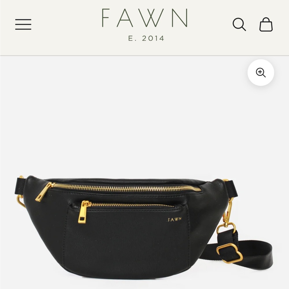 Fawn Design Fawny Pack in Black Croc